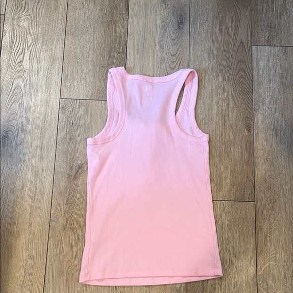 SO Pink Ribbed Racerback Tank Top - Picture 2 of 3